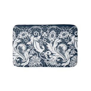 White lace 2 bath mat