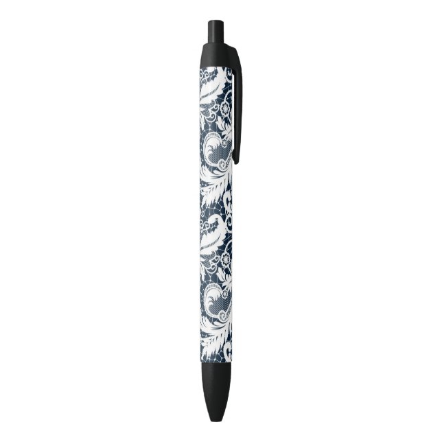White lace 2 black ink pen (Bottom (Vertical))