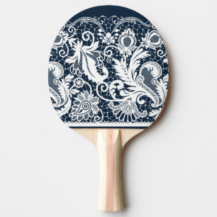 White lace 2 ping pong paddle