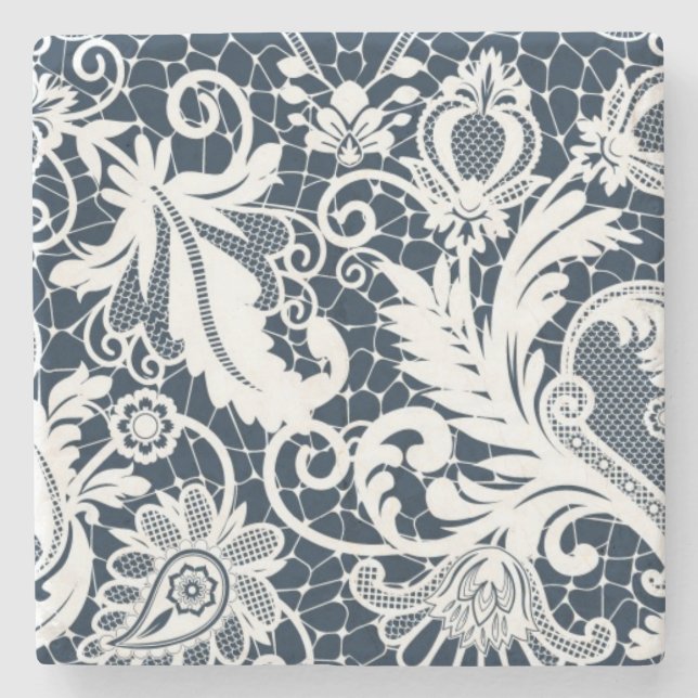 White lace 2 stone coaster (Front)