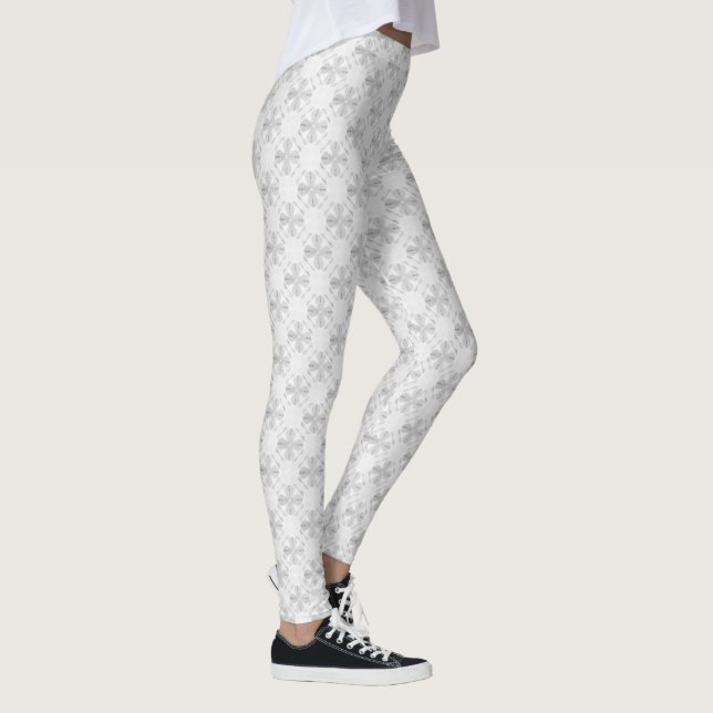 White Lace Abstract Leggings (Right)