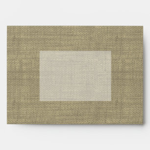 White Lace and Burlap Printed Envelope