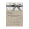 White Lace and Burlap Wedding RSVP Card