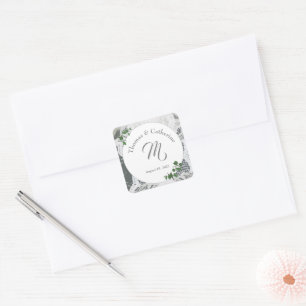 White Lace and Rose Leaves Sticker