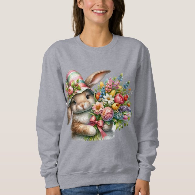 White lace easter sweatshirt (Front)