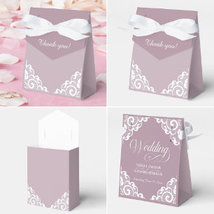 White Lace  Favor Box