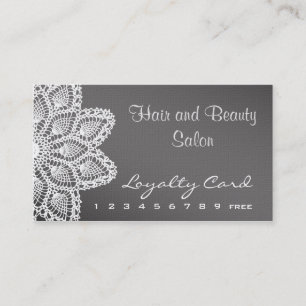 White Lace Hair and Beauty Salon Loyalty Card