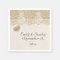White lace & heart on burlap rustic wedding