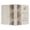 White lace & heart on wood wedding planner