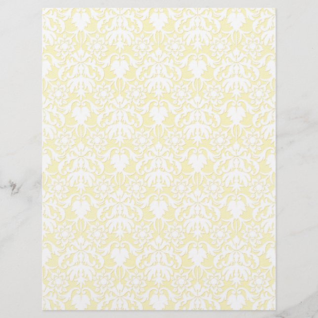 White Lace & Linen Wedding Scrapbook Paper (Front)
