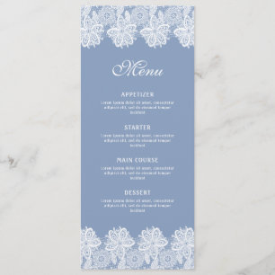 White Lace on Blue Classic Menu