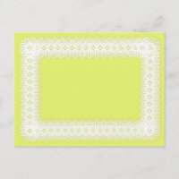 White Lace On Yellow - DIY