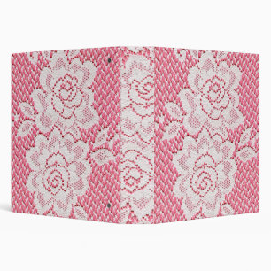 White Lace Roses Binder