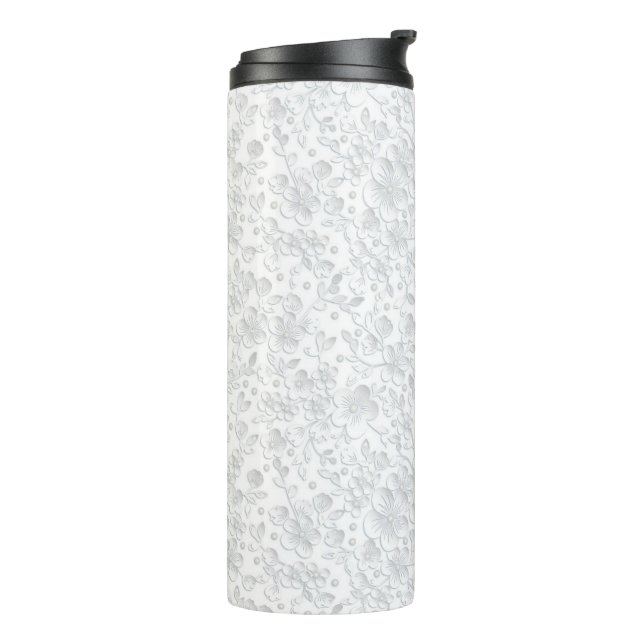 White lace  thermal tumbler (Rotated Left)