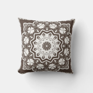 White lace throw pillow