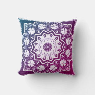 White lace throw pillow