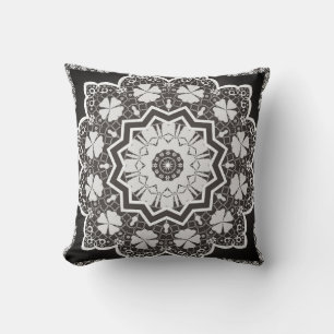 White lace throw pillow