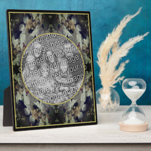 White Lacecap Hydrangea Add Your Photo Plaque