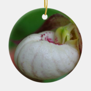 White Lady Slipper Flower Ornament