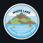 White Lake Ontario Provincial Park Magnet<br><div class="desc">This product was designed to remind you of your visit to one of the must-travel Canada Ontario Provincial Parks,  the White Lake Refrigerator Magnet. Add this to your magnet collection and stick it to anywhere you want. 

Materials:
Printed on 100% recycled paper
Made with scratch and UV-resistant mylar</div>