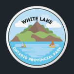 White Lake Ontario Provincial Park Magnet<br><div class="desc">This product was designed to remind you of your visit to one of the must-travel Canada Ontario Provincial Parks, the White Lake Refrigerator Magnet. Add this to your magnet collection and stick it to anywhere you want.
Materials:
Printed on 100% recycled paper
Made with scratch and UV-resistant mylar</div>