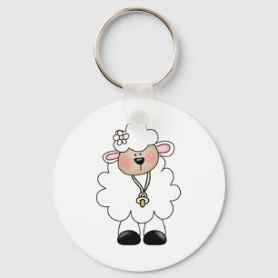White Lamb Keychain