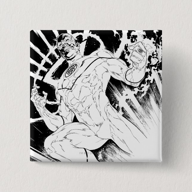 White Lantern Corps 2 Inch Square Button (Front)