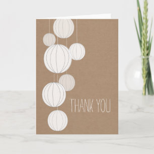 White Lanterns Cardstock Inspired Thank You Card