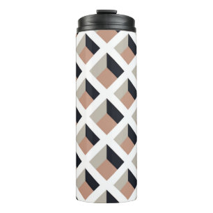 White lattice seamless pattern thermal tumbler