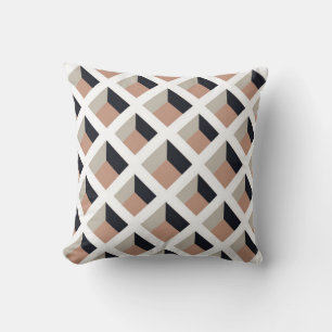 White lattice seamless pattern throw pillow