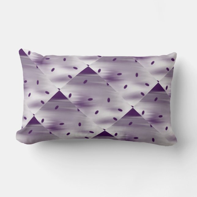 White, lavender, dark purple ovals Pillow (Front)