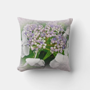 White Lavender Pink Hydrangea - Pillow