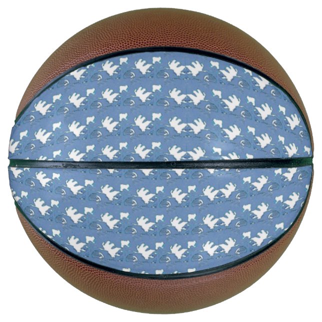 White Leaf Unique Basketball (Front)