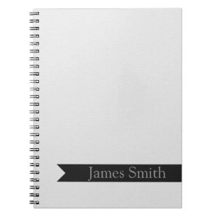 White Leather Inspired Faux Print Notebook