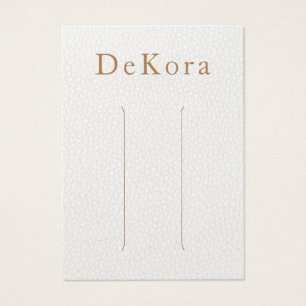 White Leather Multiple Hair Clip Display Card