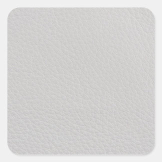 White leather square sticker