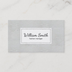 White Leather Texture Business Card