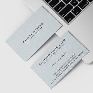 White Leather Texture Custom Text Business Card