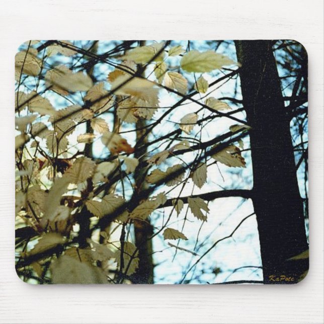 White Leaves of Autumn Mouse Pad (Front)