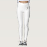 White Leggings Add Your Name Text Upload Logo<br><div class="desc">Add Your Text Name Logo Modern Elegant Template White Leggings.</div>