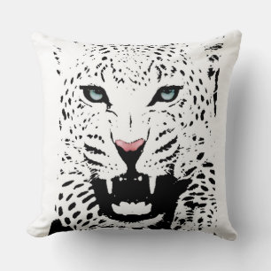 White leopard Pillow