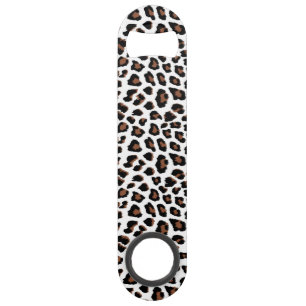White Leopard Print  Bar Key