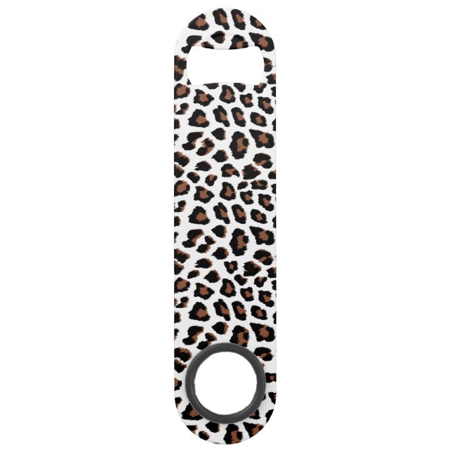 White Leopard Print  Bar Key (Front)