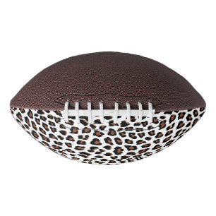 White Leopard Print  Football