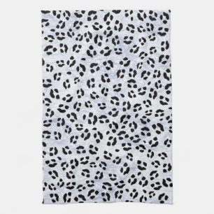 White Leopard Print Kitchen Towel