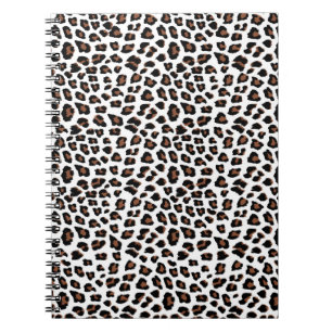 White Leopard Print  Notebook