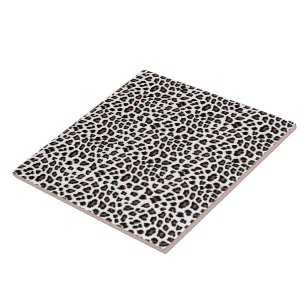 White Leopard Print Tile