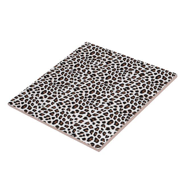 White Leopard Print  Tile (Side)