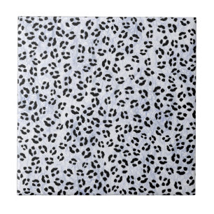 White Leopard Print Tile