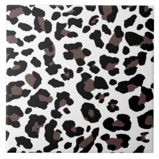 White leopard spots, animal fur print, wild cats tile